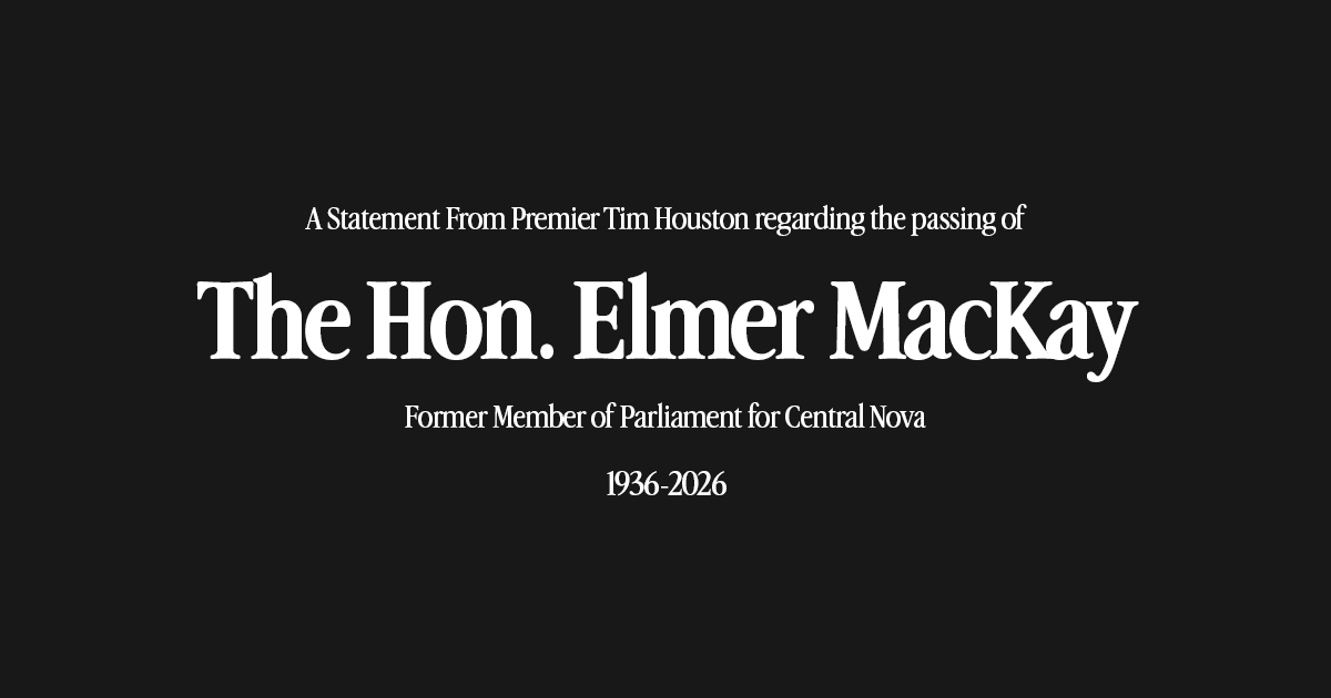 Statement on Passing of the Hon. Elmer MacKay
